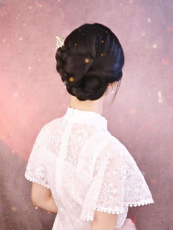 旗袍配什么发型,中式旗袍配什么发型