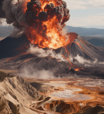 黄石国家公园火山,黄石国家公园火山和热泉