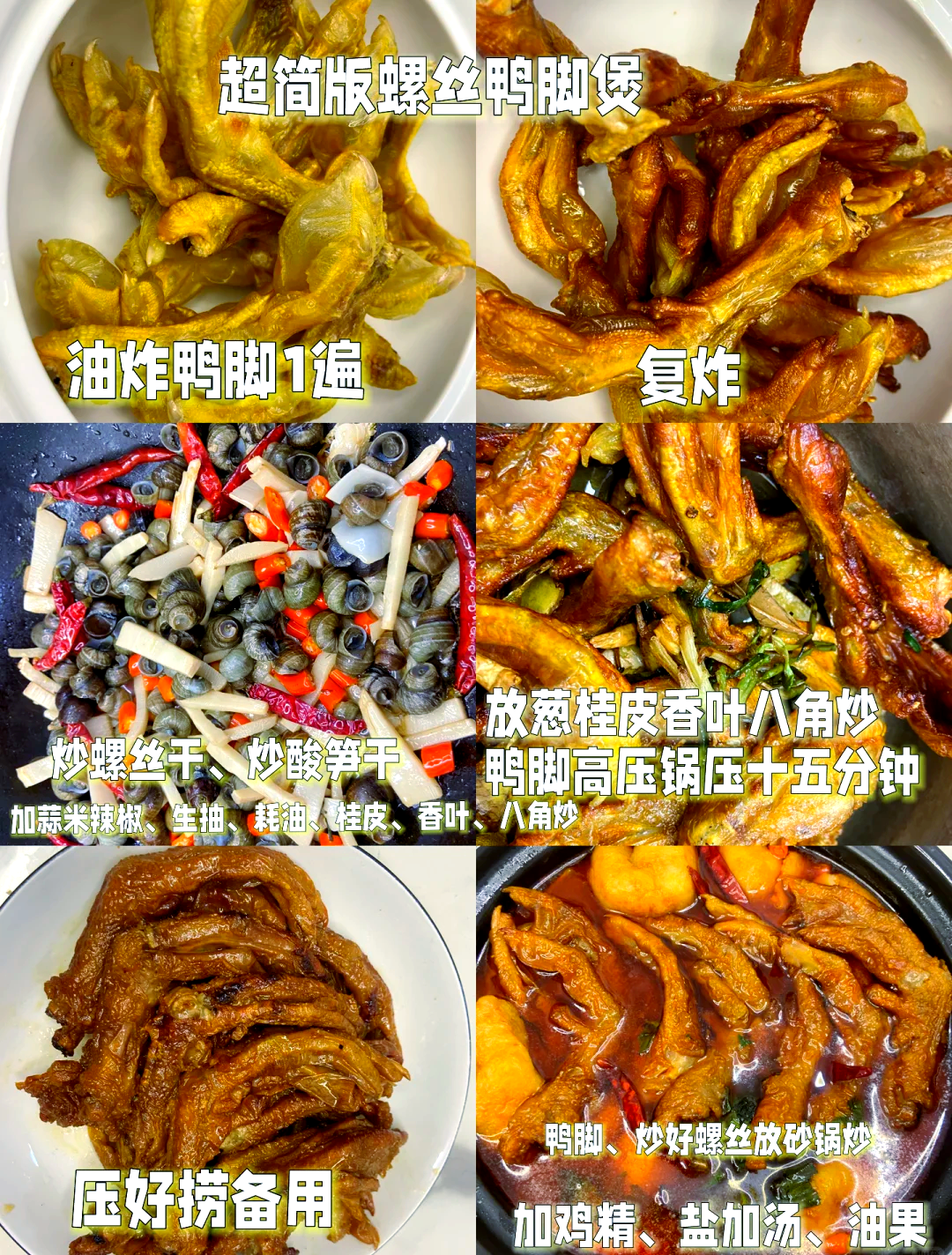 田螺鸭脚煲的做法,田螺鸭脚煲的做法广西