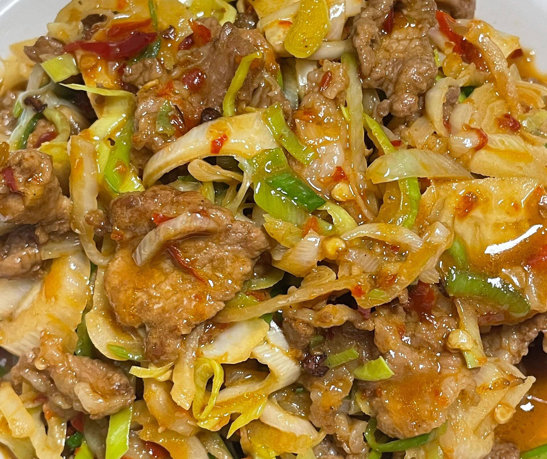 蒜苗炒肉,蒜苗炒肉隔夜能吃吗