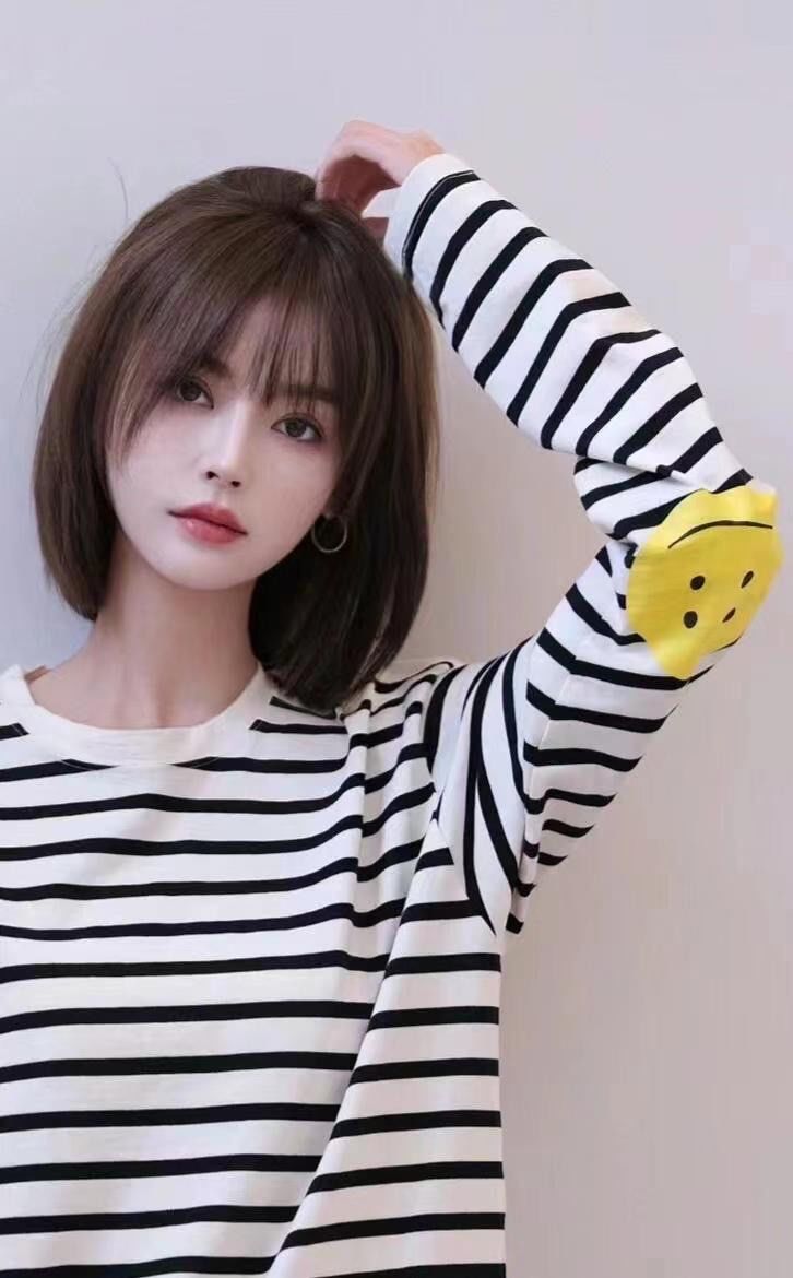 适合圆脸的短发,适合圆脸的短发图片女