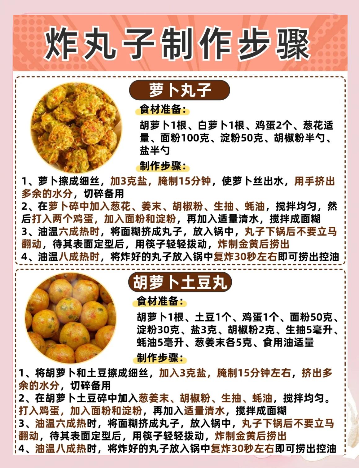 美食天下菜谱大全炸丸子,100种火锅丸子图片