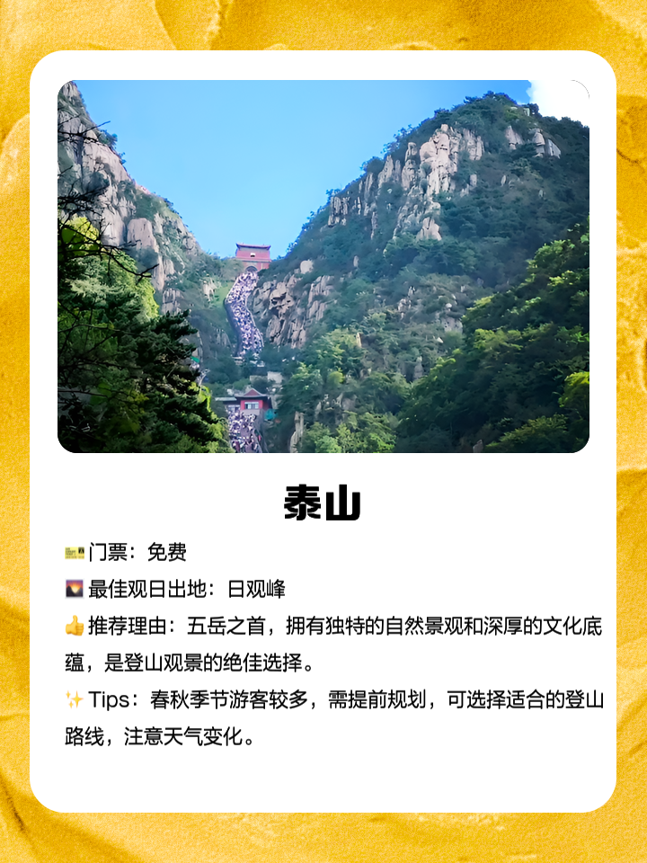 山东旅游景点免费开放名单,山东青岛旅游必去十大景点