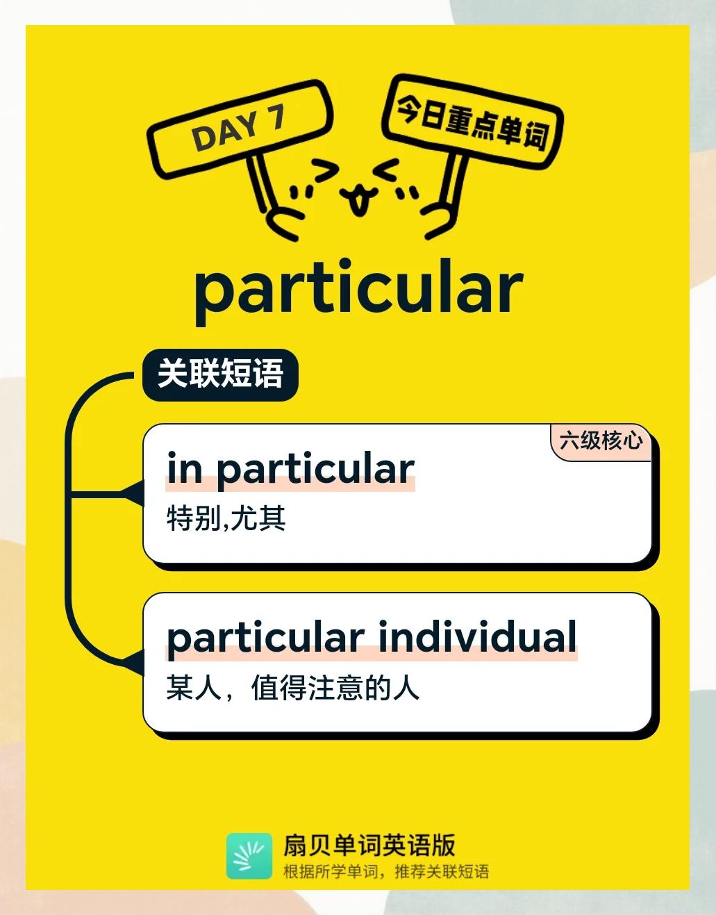 particular是什么意思,particular的用法