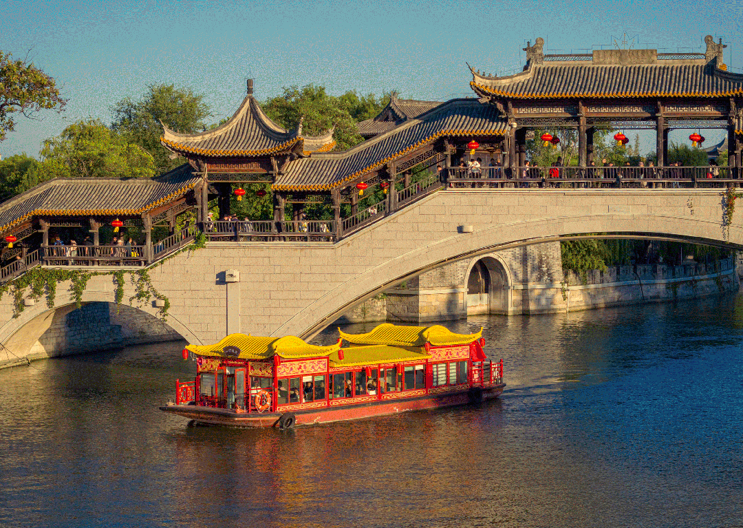 台儿庄古城旅游景点图片,台儿庄古城全景图