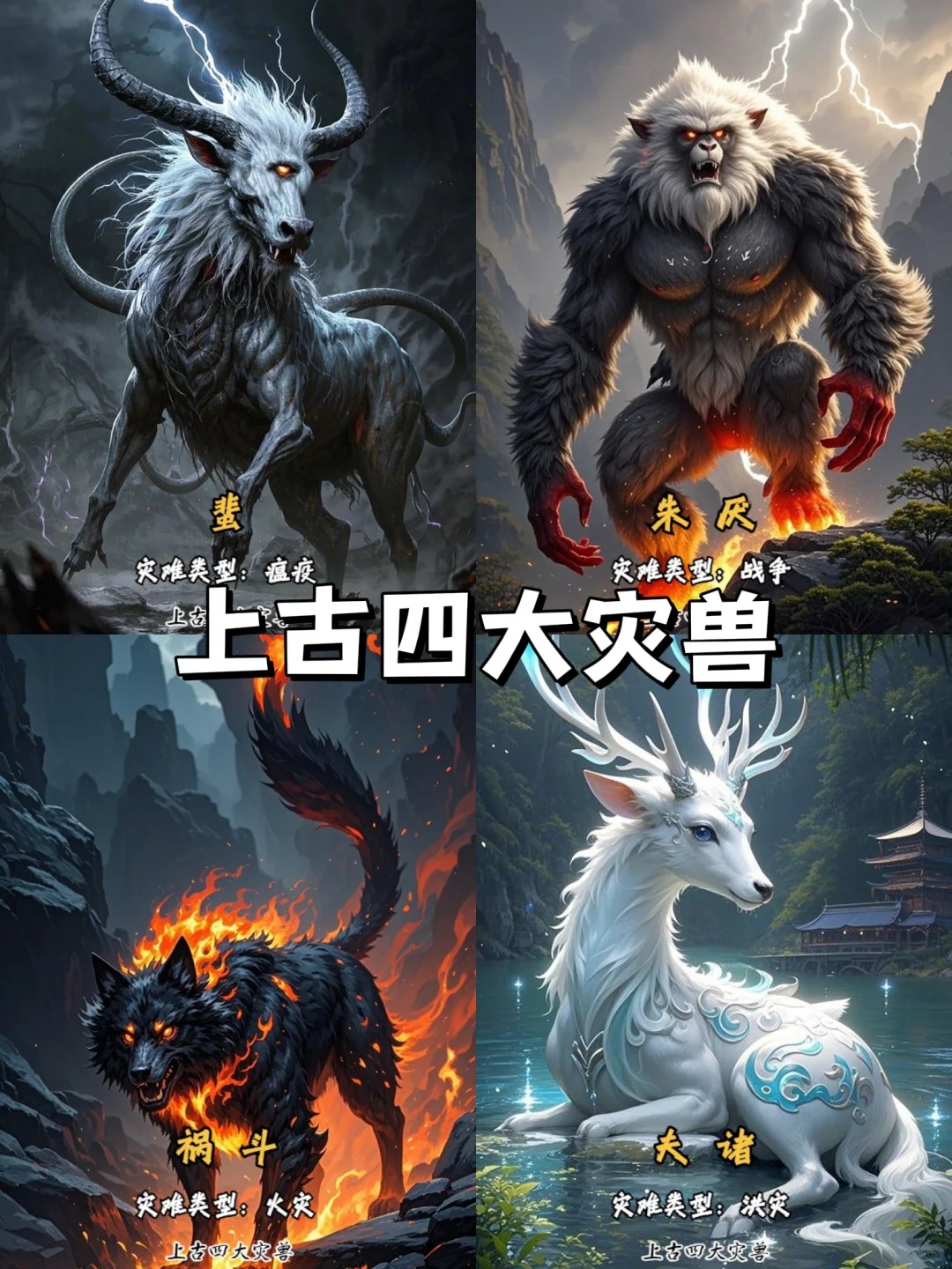 上古所有神兽大全名称,十大传奇凶兽排行榜