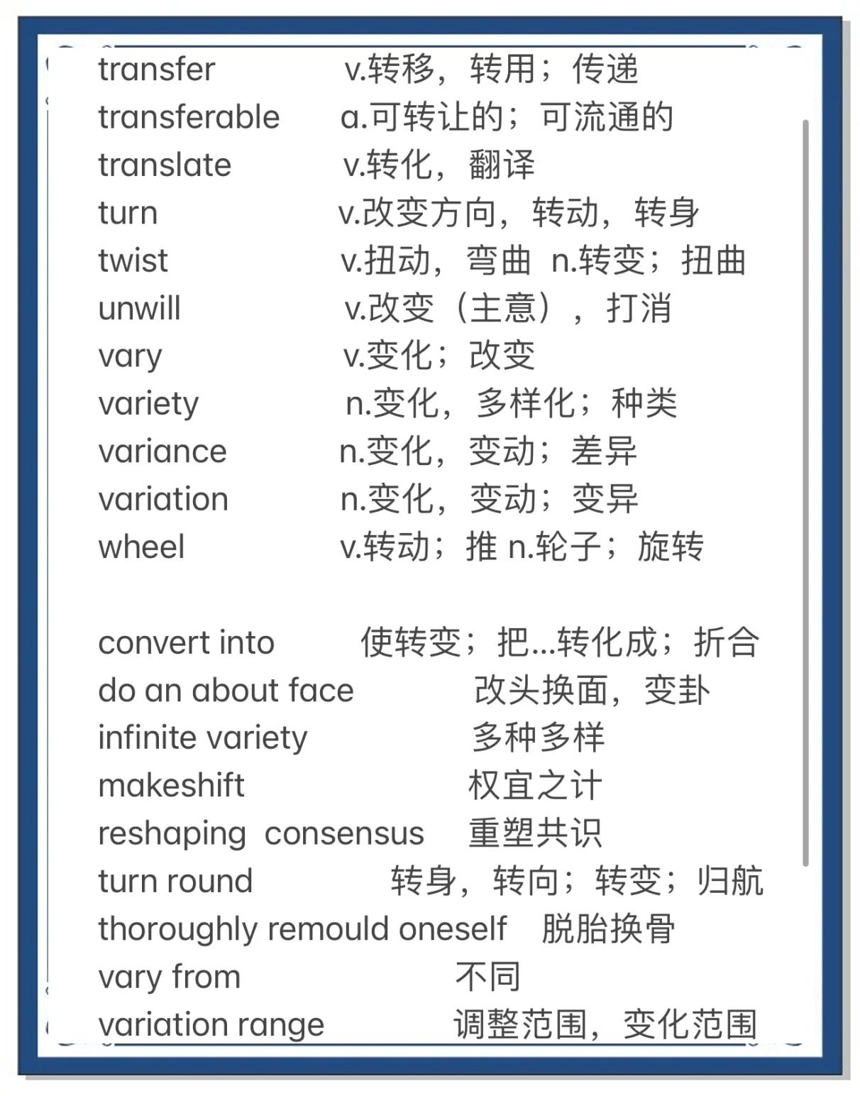 改变的英文,改变的英文怎么读