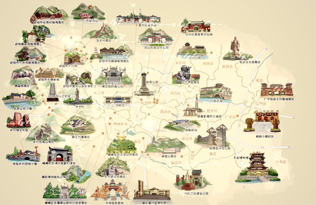 河北旅游景点分布图,云南必去十大景点